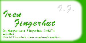 iren fingerhut business card